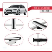 Audi A6 (C7) Allroad 2011-2018 Arası ile uyumlu Basic Model Ara Atkı Tavan Barı GRİ 3 ADET thumbnail 3