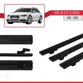 Audi A6 (C7) Allroad 2011-2018 Arası ile uyumlu Basic Model Ara Atkı Tavan Barı SİYAH 3 ADET thumbnail 3