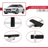 Audi A6 (C7) Allroad 2011-2018 Arası ile uyumlu Basic Model Ara Atkı Tavan Barı SİYAH 3 ADET thumbnail 4