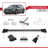 Audi A6 (C8) Allroad 2019 ve Sonrası ile Uyumlu FLY Model Ara Atkı Tavan Barı GRİ - 4