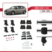 BMW 2 Serisi (F45) Active Tourer 2014-2021 Arası ile uyumlu ACE-4 Ara Atkı Tavan Barı GRİ - 4