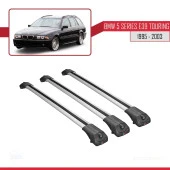 BMW 5 Serisi (E39) TOURING 1995-2003 Arası ile uyumlu ACE-1 Ara Atkı Tavan Barı GRİ 3 ADET BAR thumbnail 3
