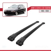 BMW 5 Serisi (E39) TOURING 1995-2003 Arası ile uyumlu ACE-1 Ara Atkı Tavan Barı SİYAH thumbnail 3