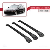 BMW 5 Serisi (E39) TOURING 1995-2003 Arası ile uyumlu ACE-1 Ara Atkı Tavan Barı SİYAH 3 ADET BAR thumbnail 3