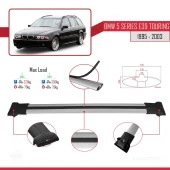 BMW 5 Serisi (E39) TOURING 1995-2003 Arası ile Uyumlu FLY Model Ara Atkı Tavan Barı GRİ 3 ADET BAR thumbnail 4