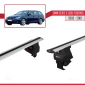 BMW Serie 5 (E61) Touring 2003-2010 Arası ile uyumlu ACE-4 Ara Atkı Tavan Barı GRİ thumbnail 3