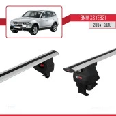 BMW X3 (E83) 2004-2010 Arası ile uyumlu ACE-4 Ara Atkı Tavan Barı GRİ - 3