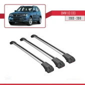 BMW X3 E83 2003-2010 Arası ile uyumlu ACE-1 Ara Atkı Tavan Barı GRİ 3 ADET BAR - 3