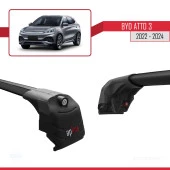 BYD Atto 3 2022 ve Sonrası ile uyumlu ACE-2 Ara Atkı Tavan Barı SİYAH - 3