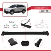 Chevrolet Captiva 2007-2011 Arası ile uyumlu FLY Model Ara Atkı Tavan Barı SİYAH thumbnail 4