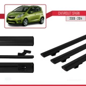 Chevrolet Spark 2009-2014 Arası ile uyumlu Basic Model Ara Atkı Tavan Barı SİYAH 3 ADET - 3