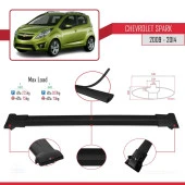 Chevrolet Spark 2009-2014 Arası ile Uyumlu FLY Model Ara Atkı Tavan Barı SİYAH 3 ADET BAR thumbnail 4