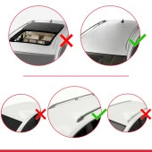Citroen Berlingo 2019-2022 Arası ile uyumlu FLY Model Ara Atkı Tavan Barı GRİ 3 ADET BAR - 2