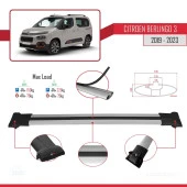 Citroen Berlingo 3 2019-2023 Arası ile Uyumlu FLY Model Ara Atkı Tavan Barı GRİ - 4