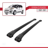 Citroen C3 Picasso 2007-2017 Arası ile uyumlu ACE-1 Ara Atkı Tavan Barı SİYAH - 3