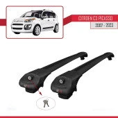 Citroen C3 Picasso 2007-2017 Arası ile uyumlu ACE-1 Ara Atkı Tavan Barı SİYAH - 4