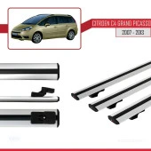 Citroen C4 Grand Picasso 2007-2013 Arası ile uyumlu Basic Model Ara Atkı Tavan Barı GRİ 3 ADET thumbnail 3