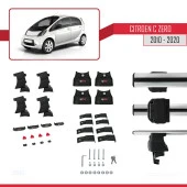 Citroen C-Zero 2010-2020 Arası ile uyumlu ACE-4 Ara Atkı Tavan Barı GRİ thumbnail 3