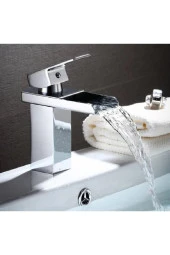 Krom Lavabo Bataryası Yeni Havza Model Yüksek Kalite Lüks Lavabo Musluğu Çift Girişli Armatür - 1