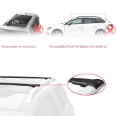 Citroen Jumper 2007 ve Sonrası ile Uyumlu FLY Model Ara Atkı Tavan Barı SİYAH - 2