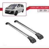 Citroen Jumpy - Space Tourer 2017 ve Sonrası ile uyumlu ACE-1 Ara Atkı Tavan Barı GRİ thumbnail 3