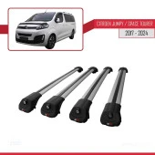 Citroen Jumpy - Space Tourer 2017 ve Sonrası ile uyumlu ACE-1 Ara Atkı Tavan Barı GRİ 4 ADET BAR thumbnail 4