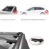 Citroen Jumpy 2007-2017 Arası ile uyumlu FLY Model Ara Atkı Tavan Barı GRİ 4 ADET BAR - 2