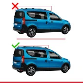 Dacia Dokker 2012 ve Sonrası ile uyumlu FLY Model Ara Atkı Tavan Barı GRİ 3 ADET BAR thumbnail 1