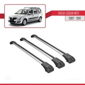 Dacia Logan MCV 2007-2012 Arası ile uyumlu ACE-1 Ara Atkı Tavan Barı GRİ 3 ADET BAR thumbnail 3
