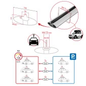 Dacia Logan MCV 2012-2020 Arası ile uyumlu Basic Model Ara Atkı Tavan Barı GRİ 3 ADET - 3