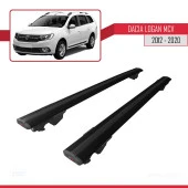 Dacia Logan MCV 2012-2020 Arası ile uyumlu HOOK Model Anahtar Kilitli Ara Atkı Tavan Barı SİYAH - 4