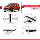 Dacia Sandero STEPWAY 2008-2012 Arası ile uyumlu Basic Model Ara Atkı Tavan Barı GRİ 3 ADET - 4