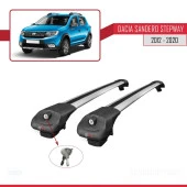 Dacia Sandero STEPWAY 2012-2020 Arası ile uyumlu ACE-1 Ara Atkı Tavan Barı GRİ - 4