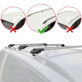 Dacia Sandero STEPWAY 2012-2020 Arası ile uyumlu ACE-1 Ara Atkı Tavan Barı GRİ 3 ADET BAR - 2