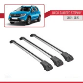 Dacia Sandero STEPWAY 2012-2020 Arası ile uyumlu ACE-1 Ara Atkı Tavan Barı GRİ 3 ADET BAR - 3