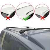 Dacia Sandero STEPWAY 2021 ve Sonrası ile uyumlu ACE-1 Ara Atkı Tavan Barı SİYAH - 2