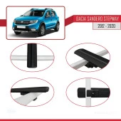 Dacia Sandero STEPWAY 2012-2020 Arası ile uyumlu Basic Model Ara Atkı Tavan Barı SİYAH 3 ADET - 3