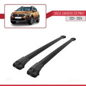 Dacia Sandero STEPWAY 2021 ve Sonrası ile uyumlu ACE-1 Ara Atkı Tavan Barı SİYAH - 3