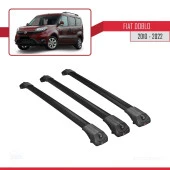 Fiat Doblo 2010-2022 Arası ile uyumlu ACE-1 Ara Atkı Tavan Barı SİYAH 3 ADET BAR thumbnail 3