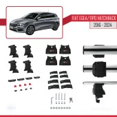 Fiat Egea / Tipo Hatchback 2016 ve Sonrası ile uyumlu ACE-4 Ara Atkı Tavan Barı GRİ thumbnail 4