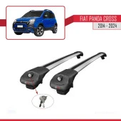 Fiat Panda Cross 2014 ve Sonrası ile uyumlu ACE-1 Ara Atkı Tavan Barı GRİ thumbnail 4