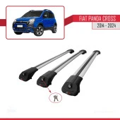 Fiat Panda Cross 2014 ve Sonrası ile uyumlu ACE-1 Ara Atkı Tavan Barı GRİ 3 ADET BAR thumbnail 4
