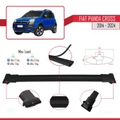 Fiat Panda Cross 2014 ve Sonrası ile uyumlu FLY Model Ara Atkı Tavan Barı SİYAH  3 ADET thumbnail 4
