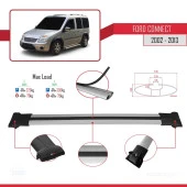 Ford Connect 2002-2013 Arası ile uyumlu FLY Model Ara Atkı Tavan Barı GRİ 4 ADET BAR thumbnail 2