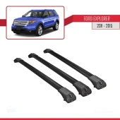 Ford Explorer 2011-2015 Arası ile uyumlu ACE-1 Ara Atkı Tavan Barı SİYAH 3 ADET BAR thumbnail 3