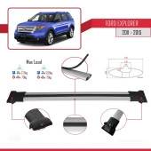 Ford Explorer 2011-2015 Arası ile uyumlu FLY Model Ara Atkı Tavan Barı GRİ 3 ADET BAR thumbnail 4