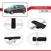 Ford Grand C-Max 2011-2019 Arası ile uyumlu Basic Model Ara Atkı Tavan Barı SİYAH 3 ADET thumbnail 2