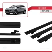 Ford Kuga 2013-2018 Arası ile uyumlu Basic Model Ara Atkı Tavan Barı SİYAH 3 ADET thumbnail 3