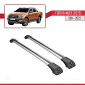 Ford Ranger 2011-2022 Arası ile uyumlu ACE-1 Ara Atkı Tavan Barı GRİ - 3