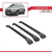 Holden Captiva 2006-2018 Arası ile uyumlu ACE-1 Ara Atkı Tavan Barı SİYAH 3 ADET BAR thumbnail 3